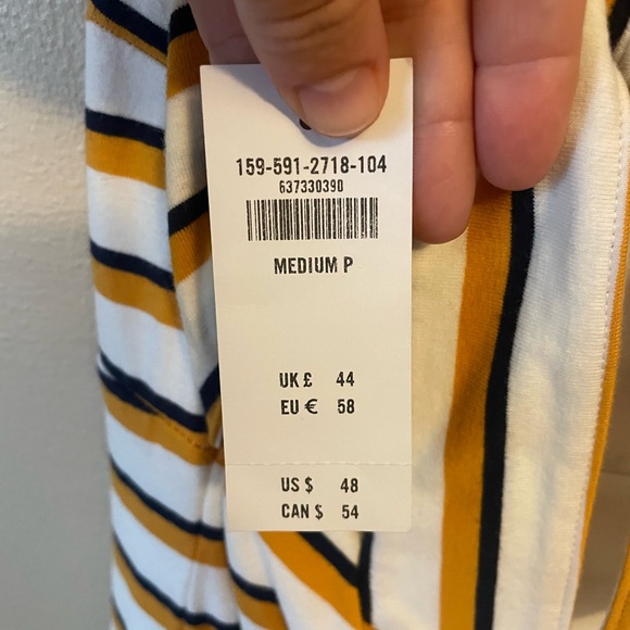 NWT A&F Abercrombie and Fitch Stretchy Striped Dress Size S/M (Medium Petite) - Picture 3 of 3